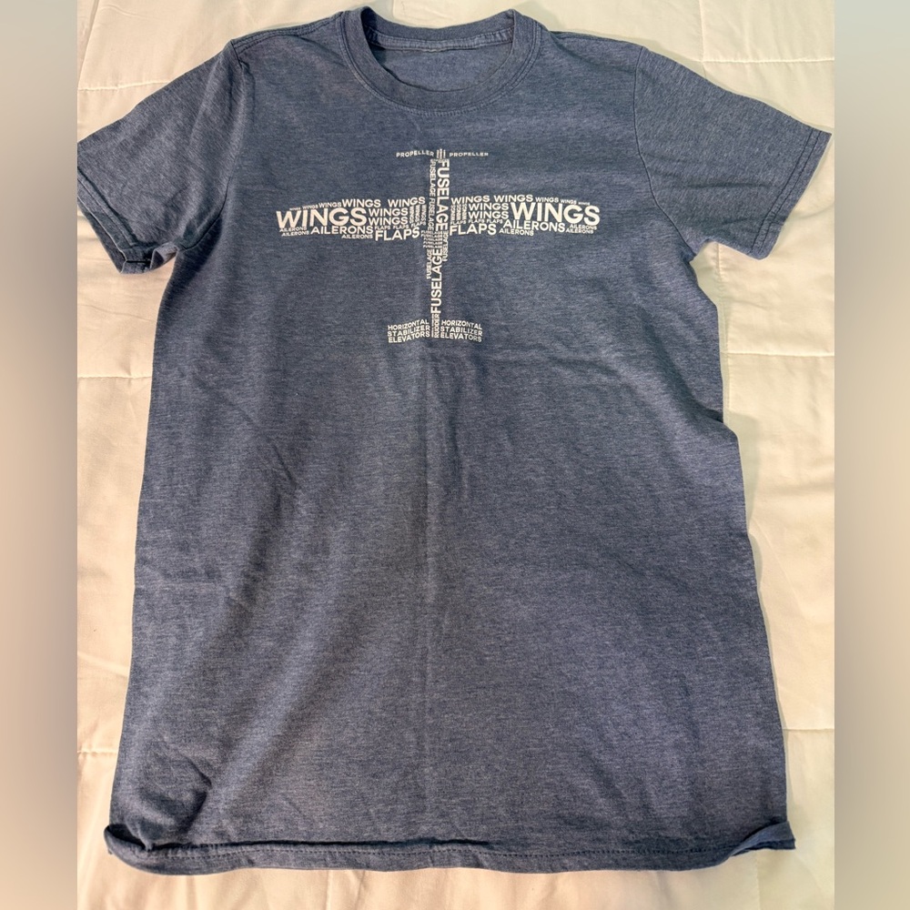 My Pilot Store Men’s Short Sleeve Cotton Tee Airplane Phrase